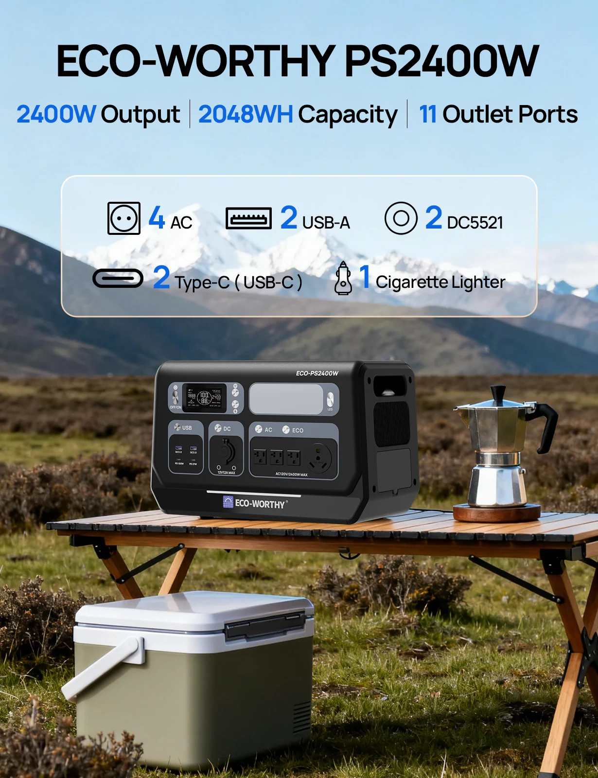 ECO-WORTHY PS 2400W Power Station - Image 1
