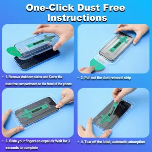 3-Pcs Oleophobic Coating Dust Free Easy Installation Matte Screen Protector For iPhone 12-17 - Thumbnail Image 6