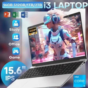 15.6 in Ultra Slim Laptop Intel Core I3 6100U 16GB RAM 1TB/2TB SSD