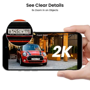 Dekco 2/4/6/8pcs Solar WiFi Camera 3MP 100% Wire-Free