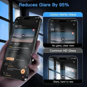 3-Pcs Oleophobic Coating Dust Free Easy Installation Matte Screen Protector For iPhone 12-17 - Thumbnail Image 4