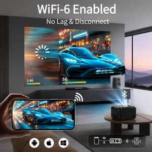CAIWEI A6W 4K Projector Full HD 1080P Home Theater - Thumbnail Image 2